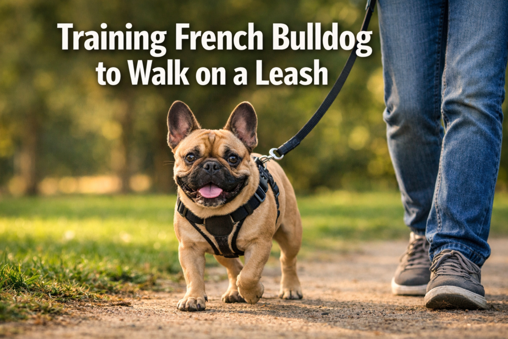 Training French Bulldog to Walk on a Leash